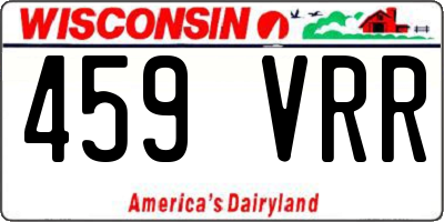 WI license plate 459VRR