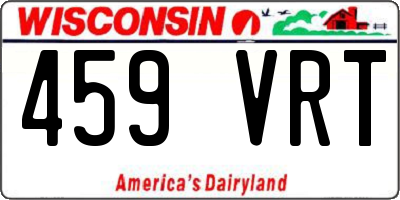 WI license plate 459VRT