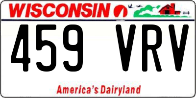 WI license plate 459VRV