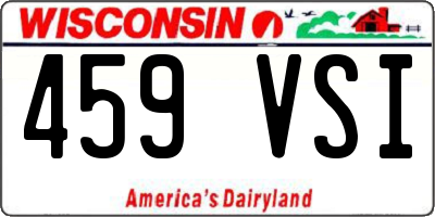 WI license plate 459VSI