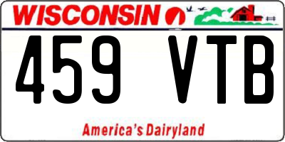 WI license plate 459VTB