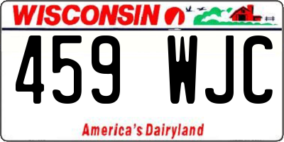 WI license plate 459WJC