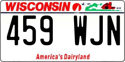 WI license plate 459WJN