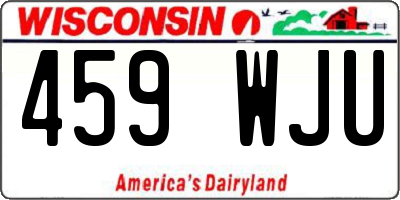 WI license plate 459WJU