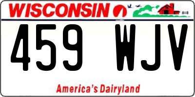 WI license plate 459WJV