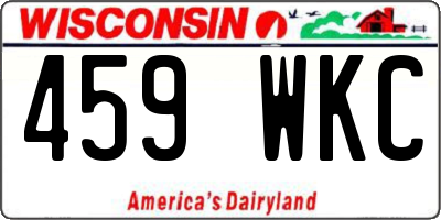 WI license plate 459WKC
