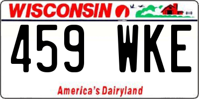 WI license plate 459WKE
