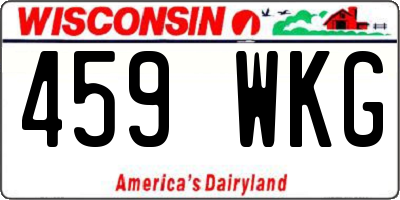 WI license plate 459WKG