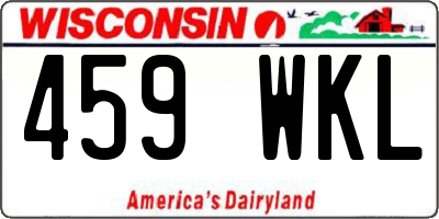 WI license plate 459WKL