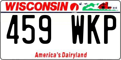 WI license plate 459WKP