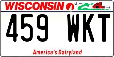 WI license plate 459WKT