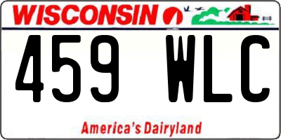 WI license plate 459WLC
