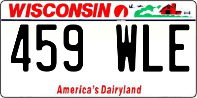 WI license plate 459WLE