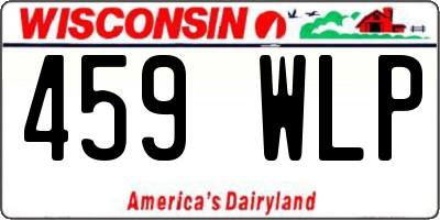 WI license plate 459WLP