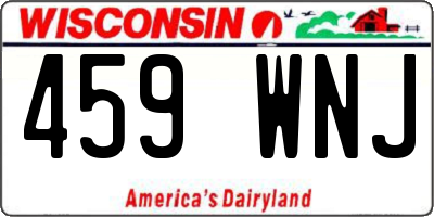 WI license plate 459WNJ