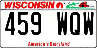 WI license plate 459WQW