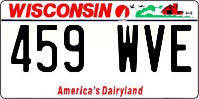 WI license plate 459WVE