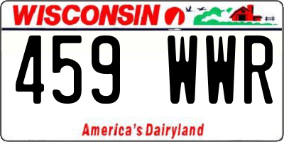 WI license plate 459WWR