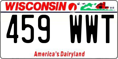 WI license plate 459WWT