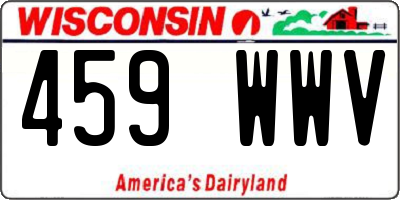 WI license plate 459WWV