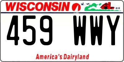 WI license plate 459WWY