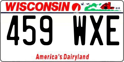 WI license plate 459WXE