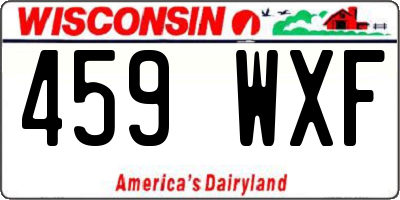 WI license plate 459WXF
