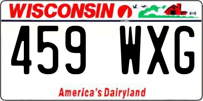 WI license plate 459WXG