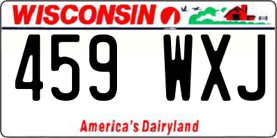 WI license plate 459WXJ