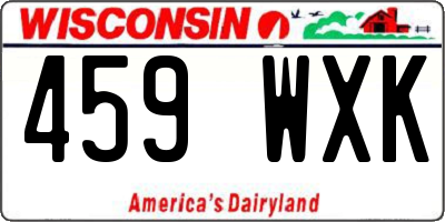 WI license plate 459WXK