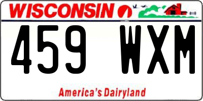 WI license plate 459WXM