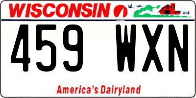 WI license plate 459WXN