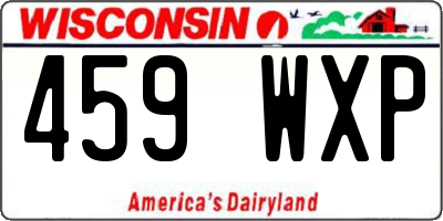 WI license plate 459WXP