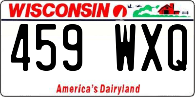 WI license plate 459WXQ