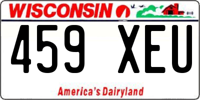 WI license plate 459XEU