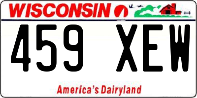WI license plate 459XEW