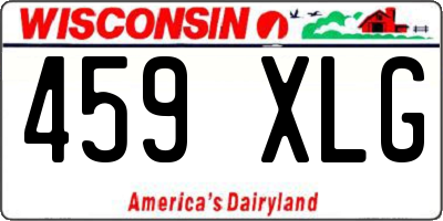 WI license plate 459XLG