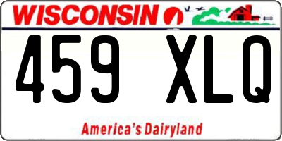 WI license plate 459XLQ