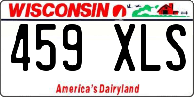 WI license plate 459XLS