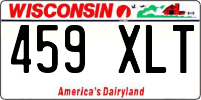 WI license plate 459XLT
