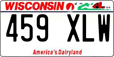 WI license plate 459XLW