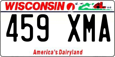 WI license plate 459XMA