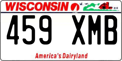 WI license plate 459XMB