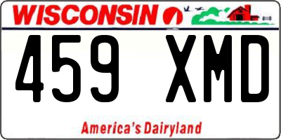 WI license plate 459XMD