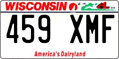 WI license plate 459XMF