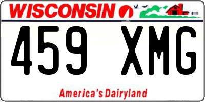 WI license plate 459XMG