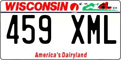 WI license plate 459XML