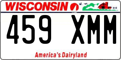 WI license plate 459XMM