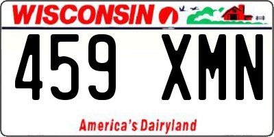 WI license plate 459XMN
