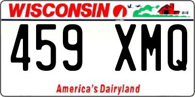WI license plate 459XMQ